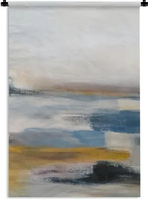 Produktbild von MuchoWow® Wandteppich Wandbehang Ölgemälde - Abstrakt 90x135 cm Tapisserie Dekoration Wandtuch - Baumwolle - Wandskulptur