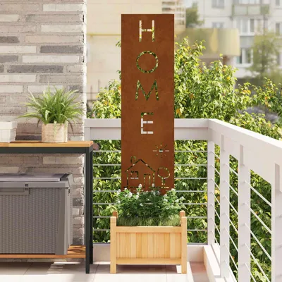 Immagine prodotto di vidaXL Schermo da giardino in tela arrugginita 32 x 140 cm in acciaio resistente alle intemperie