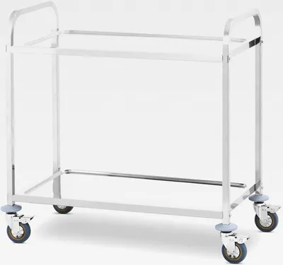 Produktbild von RCSW 2 Servierwagen Edelstahl 2 Böden Küchenwagen mit Rollen Edelstahlwagen