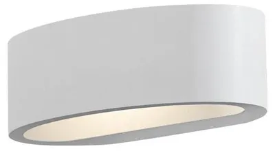 Productafbeelding van LUNARIS LED-wandlamp met dubbele lichtopbrengst, 17,5 W, 3000 K, IP54, CRI90, witte metalen behuizing, dimbaar via fase-afsnijding - Rossini Group
