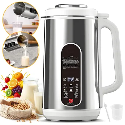 Image de Machine à Boisson au soja multifonctionnelle - Mélangeur automatique - Acier inoxydable - Programmes préprogrammés - Nettoyage automatique - Idéal pour le Boisson au soja, les soupes, les purées, les aliments pour bébés et les jus