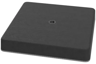 Zdjęcie produktu dla Podstawy do parasoli – zestaw 4 sztuk | Kolor: czarny | Wymiary: 89x89x10,5 cm
