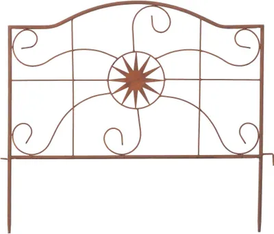 Produktbild von B & S Beetzaun Beeteinfassung Metall 53 cm breit Sonne - Rostoptik