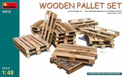 Productafbeelding van MiniArt 1:48 Houten palletset (20) - Plastic modelbouwset
