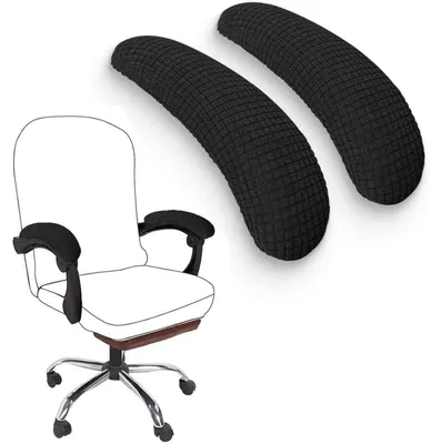 Imagen del producto de 2 reposabrazos para sillas de oficina, fundas de poliéster elásticas