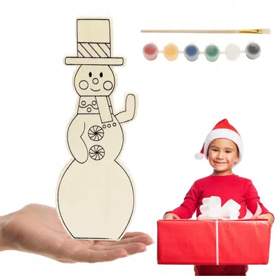 Produktbild von Artmaker Weihnachts-Figur zum Bemalen, Kreativ-Bastelset für Kinder