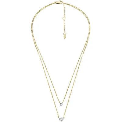 Immagine prodotto di Fossil JF04357998 Collana donna cuore acciaio inox oro bianco 40 cm