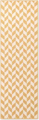 Image de Tapis tissé à plat Ted Baker Haringey Terrick, ocre et blanc