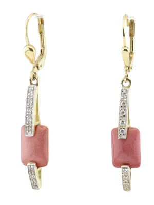Produktbild von MIAMAR 0937428 Damen Ohrstecker 14 Karat (585) Gelbgold Gold rot