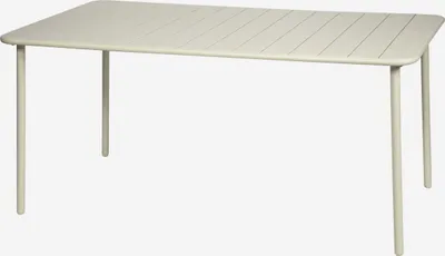 Produktbild von sweeek - Gartentisch aus Stahl 6-8 Plätze - Beige