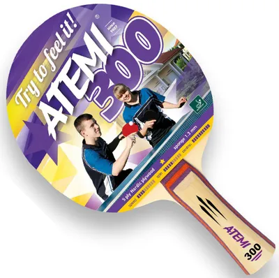 Produktbild von Atemi Tischtennisschläger 300 konkav ITTF Gummi Anfänger Qualität