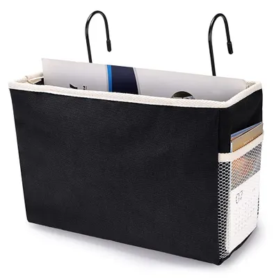 Image de Panier suspendu pour lit, bureau, maison, école, chambre d'étudiant, noir
