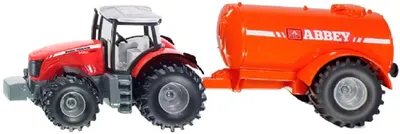 Image de Tracteur jouet Siku Massey Ferguson avec réservoir à vide, en plastique