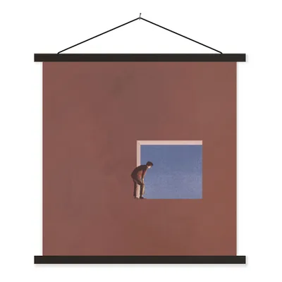 Produktbild von MuchoWow® Textilposter Mensch - Jahrgang - Design 40x40 cm mit schwarzem Rahmen - Fotos