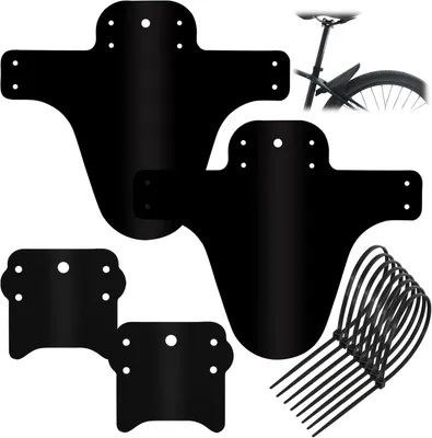 Imagen del producto de Guardabarros para bicicleta de montaña, robustos, 2 unidades, para ruedas de 20-29 pulgadas, universales para la rueda delantera y trasera