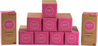 Produktbild von Ginger Organic - Tampons mit Applikator - Mini - 10 x 16 Stück