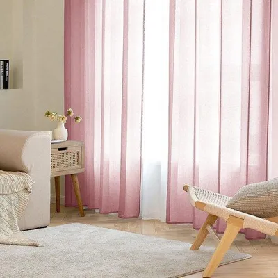 Immagine prodotto di Tenda decorativa vintage in due pezzi, 55 x 102 pollici, rosa antico