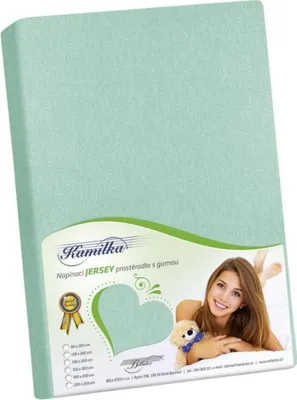 Zdjęcie produktu dla Prześcieradło dżersejowe – zielone – 160 x 200 cm