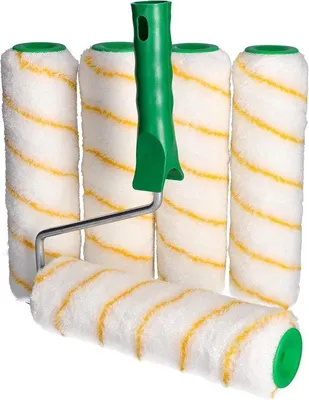 Produktbild von Professionelles Malerrollenset 6-teilig mit Stativ und Teleskopstange 25cm Breite Polyacryl