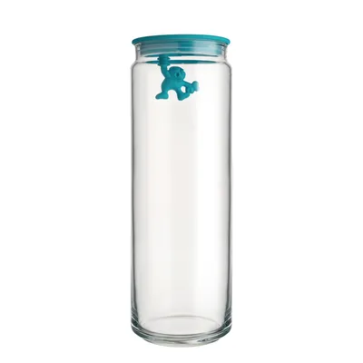 Produktbild von Alessi Gianni, a little man holding on tight, Küchendose, 200 cl-Türkis