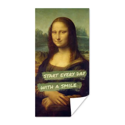 Produktbild von MuchoWow® Poster Mona Lisa - Zitat - Da Vinci 20x40 cm - Plakat - Foto