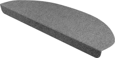 Produktbild von StickandShine Stufenmatte in dunkelgrau halbrund für Treppenstufen, Treppenstufenmatte zum aufkleben