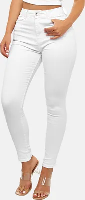 Produktbild von Elara Super High Waist Damen Hose EL12-1 White 42 (XL)