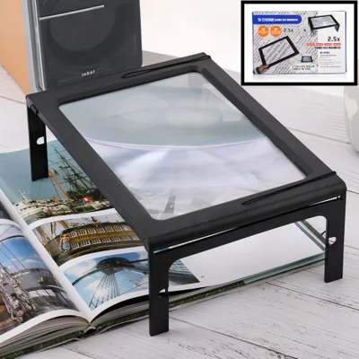 Productafbeelding van Tafel Loep - Vergrootglas met LED verlichting - Loep 2.5x - Vergrootglas Lezen - Voor Slechtziende - 28 x 21 x 10.6 Cm