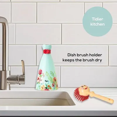Zdjęcie produktu dla Niebieska i różowa szczotka do naczyń 75 x 75 x 245