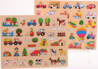 Produktbild von Holzpuzzle mit Griff groß