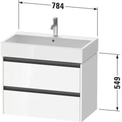 Produktbild von Duravit K25277055550000 Ketho2 WTU WH 784x460x549 Ei