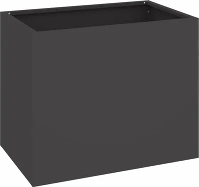Produktbild von vidaXL Garten-Pflanzgefäß Schwarz 50 x 32 x 40 cm Kaltgewalzter Stahl