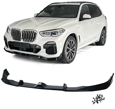 Productafbeelding van Voorbumperlip, spoiler, zwarte glansuitvoering, geschikt voor BMW X5 G05 vanaf 2018