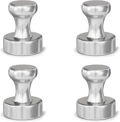 Produktbild von Neodym-Magneten 4er-Pack 25mm x 30mm Kegelmagneten für Kühlschrankmagneten und Whiteboard in Weiß für Haushalt, Büro und Schule (MW2504)
