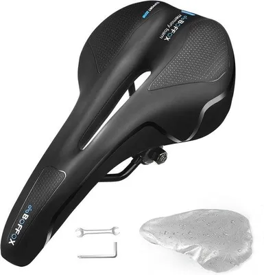 Productafbeelding van Zacht traagschuim ergonomisch gelfietszadel - comfortabel voor heren en dames - MTB/racefiets/trekking fietszadel dames super comfort
