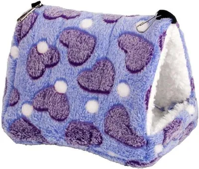 Produktbild von Hamster Schlafhaus - Zweisitzer - Diamantglas Fleece - 8x8 cm - Lila