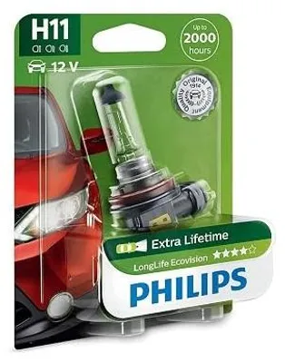 Zdjęcie produktu dla Żarówka H11 halogenowa 55W 12V samochodowa długa żywotność