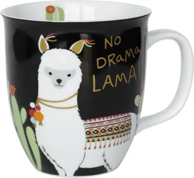 Produktbild von H:)PPY life 45544 Kaffee-Tasse mit Motiv Lama, Geschenk, Porzellan, 40 cl