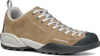 Lifestyle-Schuhe für Damen von Scarpa; Modell "Mojito"; in braunem Wildleder mit grauen Schnürsenkeln und Gummisohle.