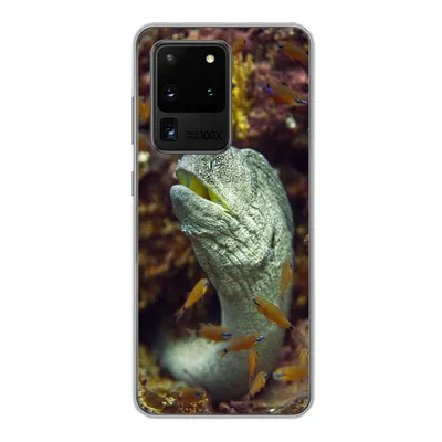 Produktbild von MuchoWow® Handyhülle Schutzhülle Hülle für Samsung Galaxy S20 Ultra Fische - Korallen - Ozean Silikon Softcase Handy Hülle - Karteninhaber