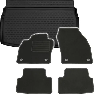 Produktbild von Gummi-Kofferraumwanne + Fußmatten Set für VW T-Cross, Bj. 5/2019-