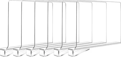 Produktbild von Transparente Acryl-Regalteiler, verstellbarer Kleiderorganisator, multifunktionaler Organizer, 6 Stück