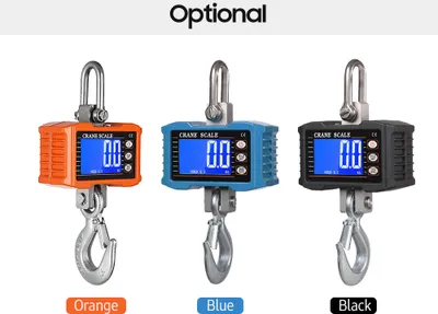Image de Balance digitale à suspendre 1000kg/ 2204lbs Balance à grue portable à usage intensif Rétro-éclairage LCD Balance industrielle à crochet Changement d'unité/ Maintien des données/ Tare/ Zéro pour chantier de construction Voyage Marché Pêche Travail en plein air