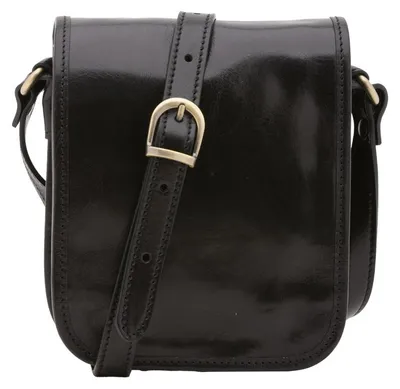 Immagine prodotto di Borsa a tracolla da uomo, in vera pelle, verde, con chiusura magnetica
