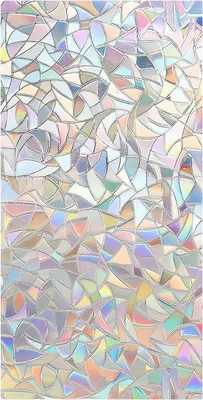 Produktbild von 200 x 45 cm dekorative statische Fensterfolie mit Regenbogeneffekt, UVA-, UVB-Schutz - PRISMWRAP