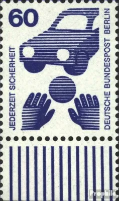 Produktbild von Briefmarken Berlin (West) 1971 Mi 409A Unterrandstück postfrisch Unfallverhütung