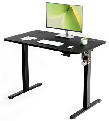 Produktbild von Elektrisch höhenverstellbarer Schreibtisch, Schwarz - Arbeitsfläche: 100x60 cm - Höhe: 73-118 cm
