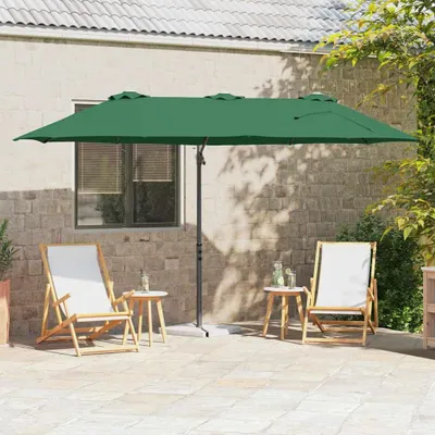 Immagine prodotto di 2025 Pergola moderna a sbalzo da giardino verde 372 x 198 x 243 cm - ombrelloni,design 4182029 1pacco
