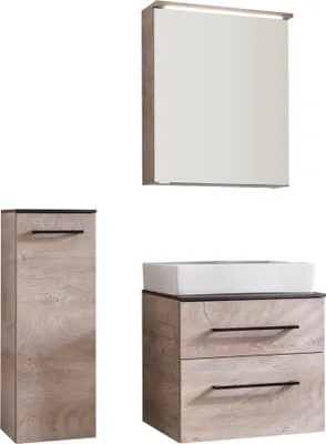 Produktbild von Fackelmann OXFORD Badmöbelset 5-teilig, 60 cm, Braun hell, Keramik