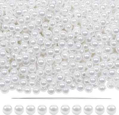 Produktbild von Großes Sortiment Weißer Acryl-Schlussringe 6mm Durchmesser für Schmuck und Kunstprojekte